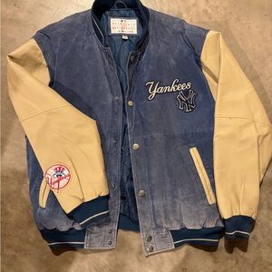 Vintage NY Yankees suede leather jacket Large